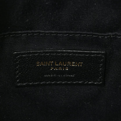 Saint Laurent Denim Quilted Monogram Round Crossbody Bag Rodeo Blue 6 of 8