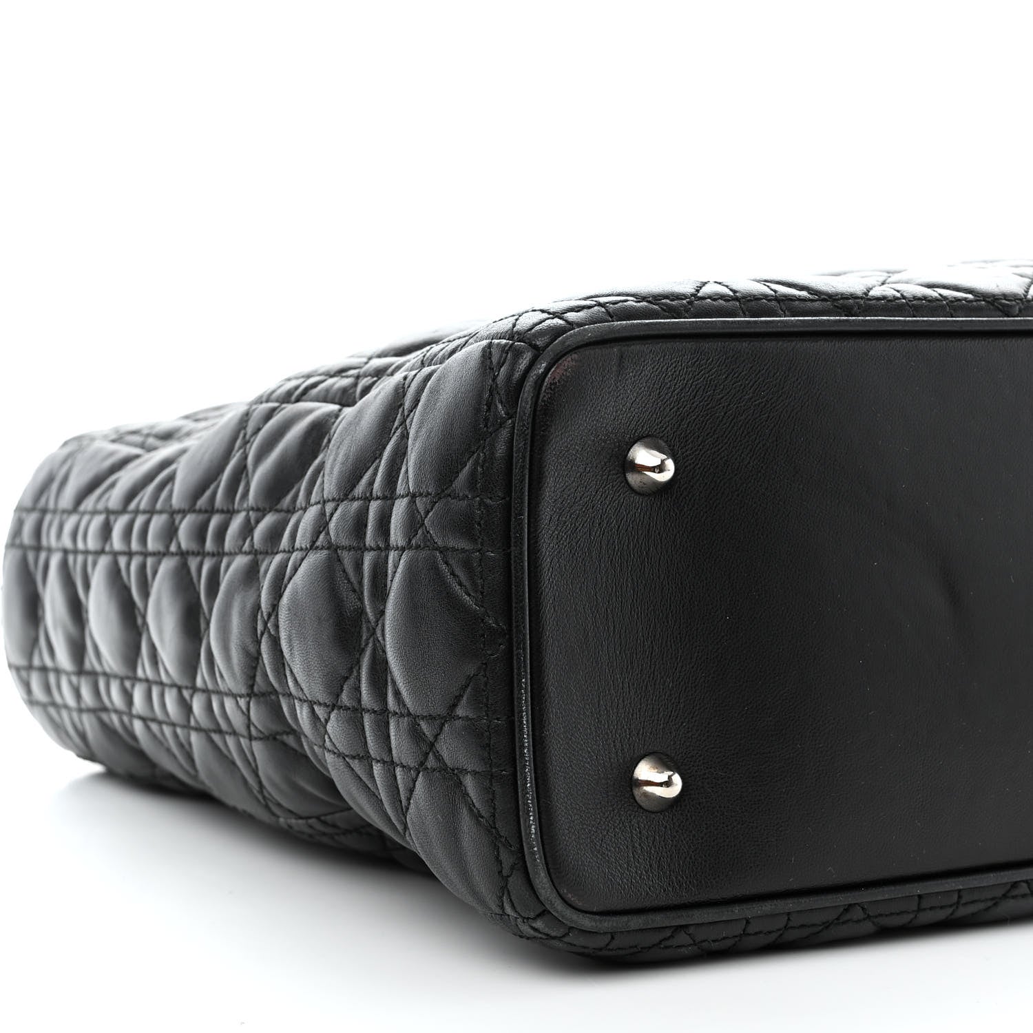 Christian Dior Lambskin Cannage XL Lady Dior Black 9 of 16