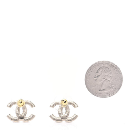 Chanel Crystal CC Earrings Gold 2 of 3