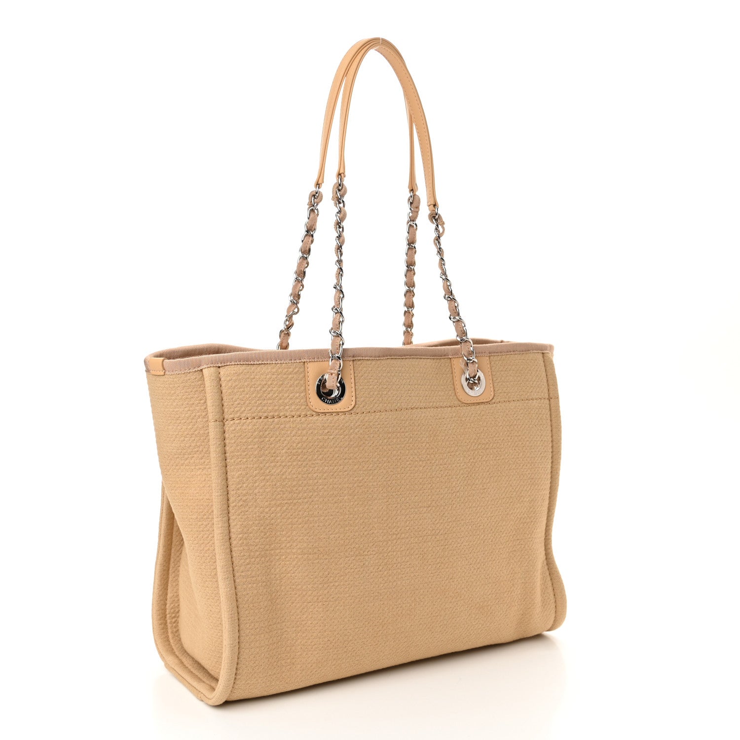 Chanel Mixed Fibers Small Deauville Tote Beige 4 of 11