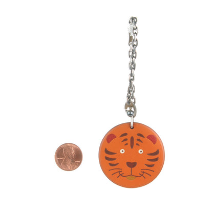 Hermes Tadelakt Tiger Key Chain Bag Charm Potiron 2 of 4