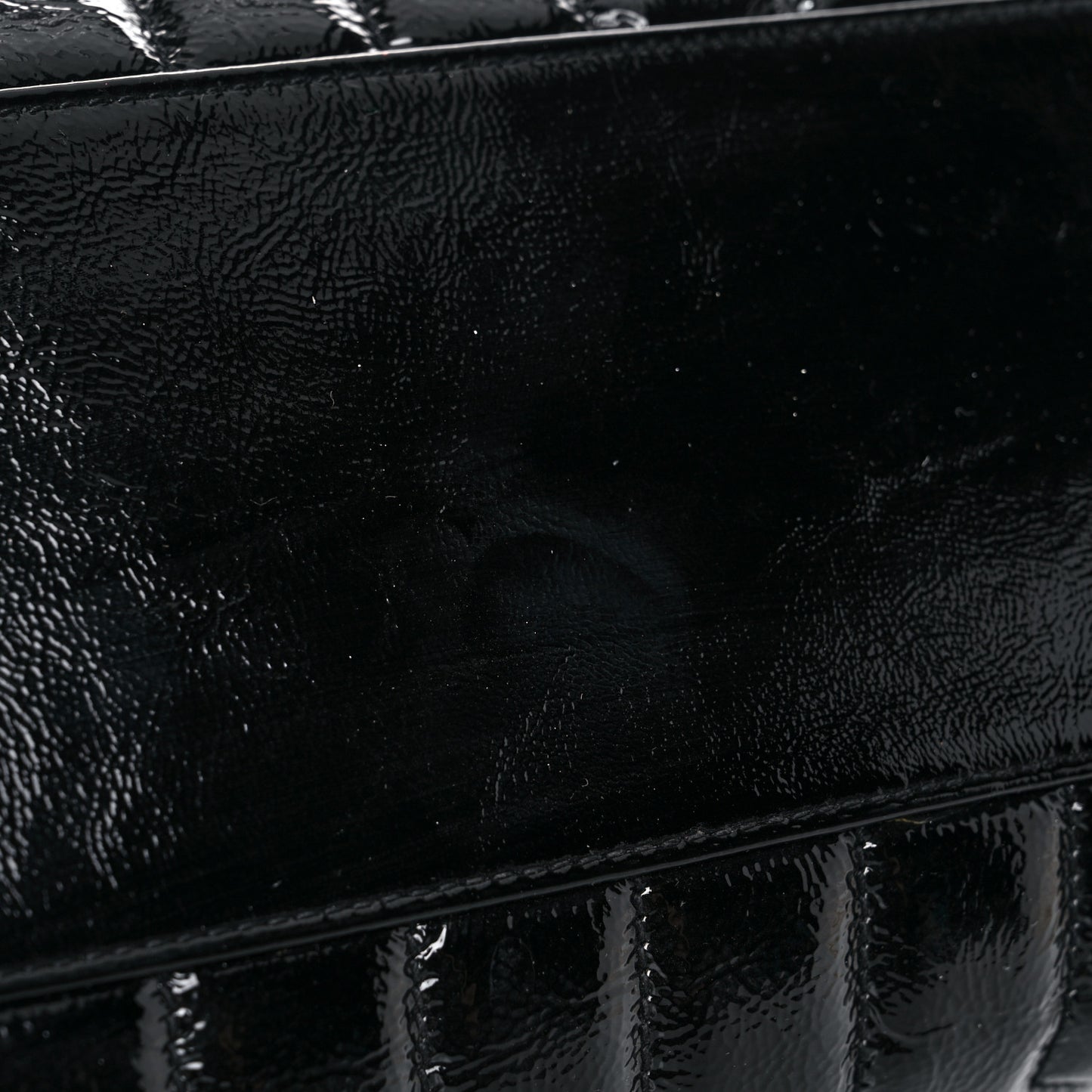 Patent Y Quilted Monogram Medium Loulou Chain Satchel Black