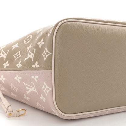 Louis Vuitton Empreinte Monogram Spring In The City Neverfull MM Kaki Beige Cream 8 of 9