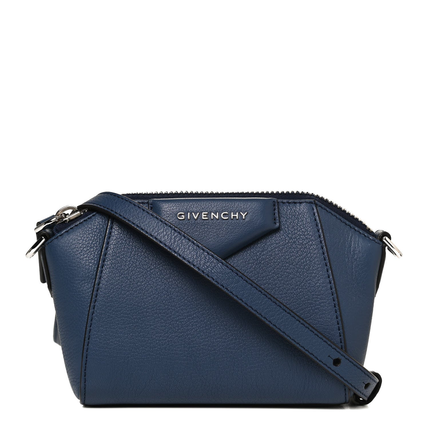 Givenchy Sugar Goatskin Nano Antigona Midnight Blue 1 of 11
