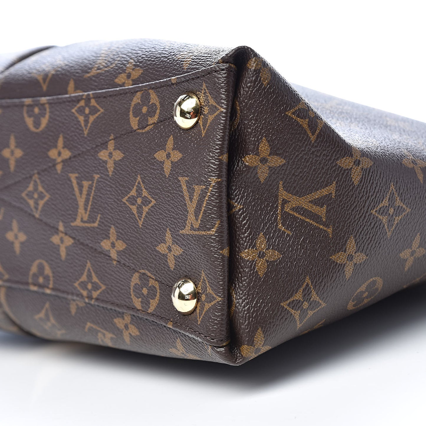 Monogram Braided V Tote MM Creme