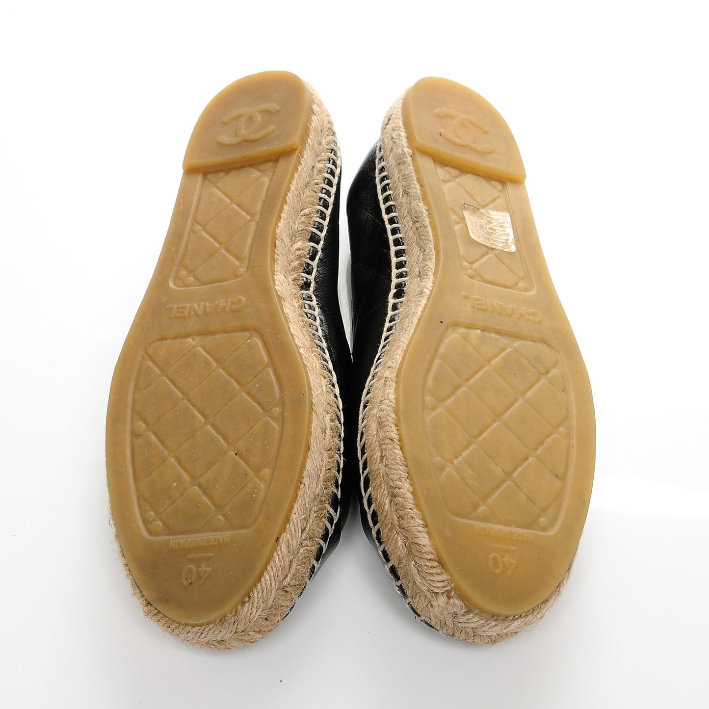 Lambskin CC Espadrilles 40 Black