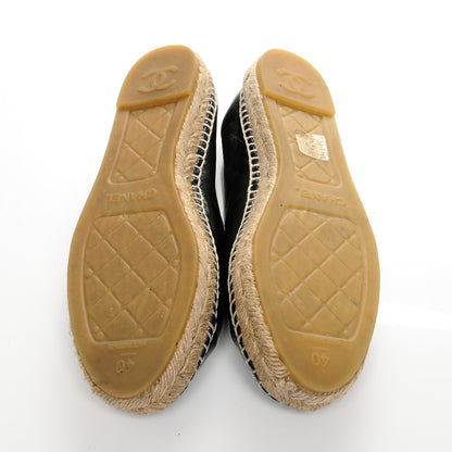 Chanel Lambskin CC Espadrilles 40 Black 5 of 10
