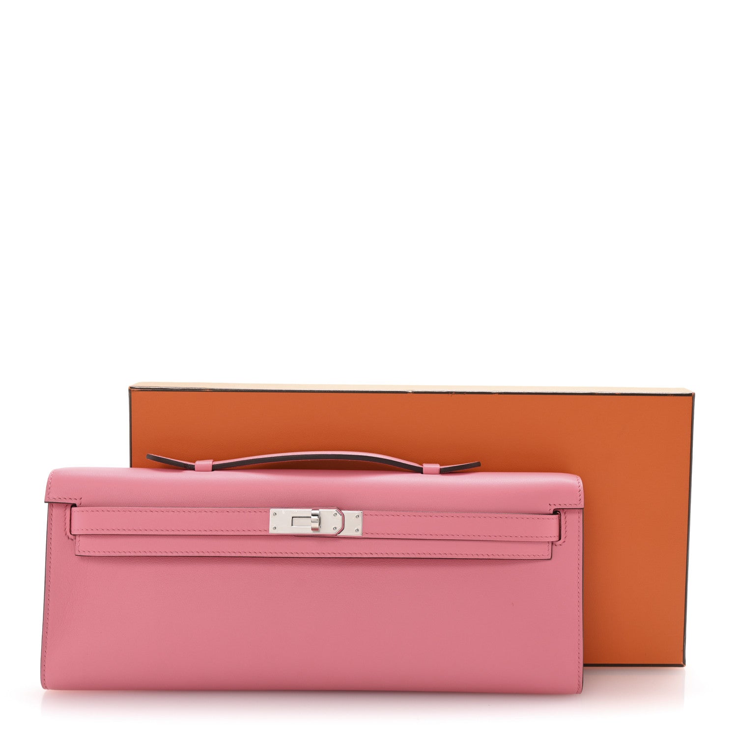 Hermes Swift Kelly Cut Clutch Pochette Rose D'Ete 8 of 8