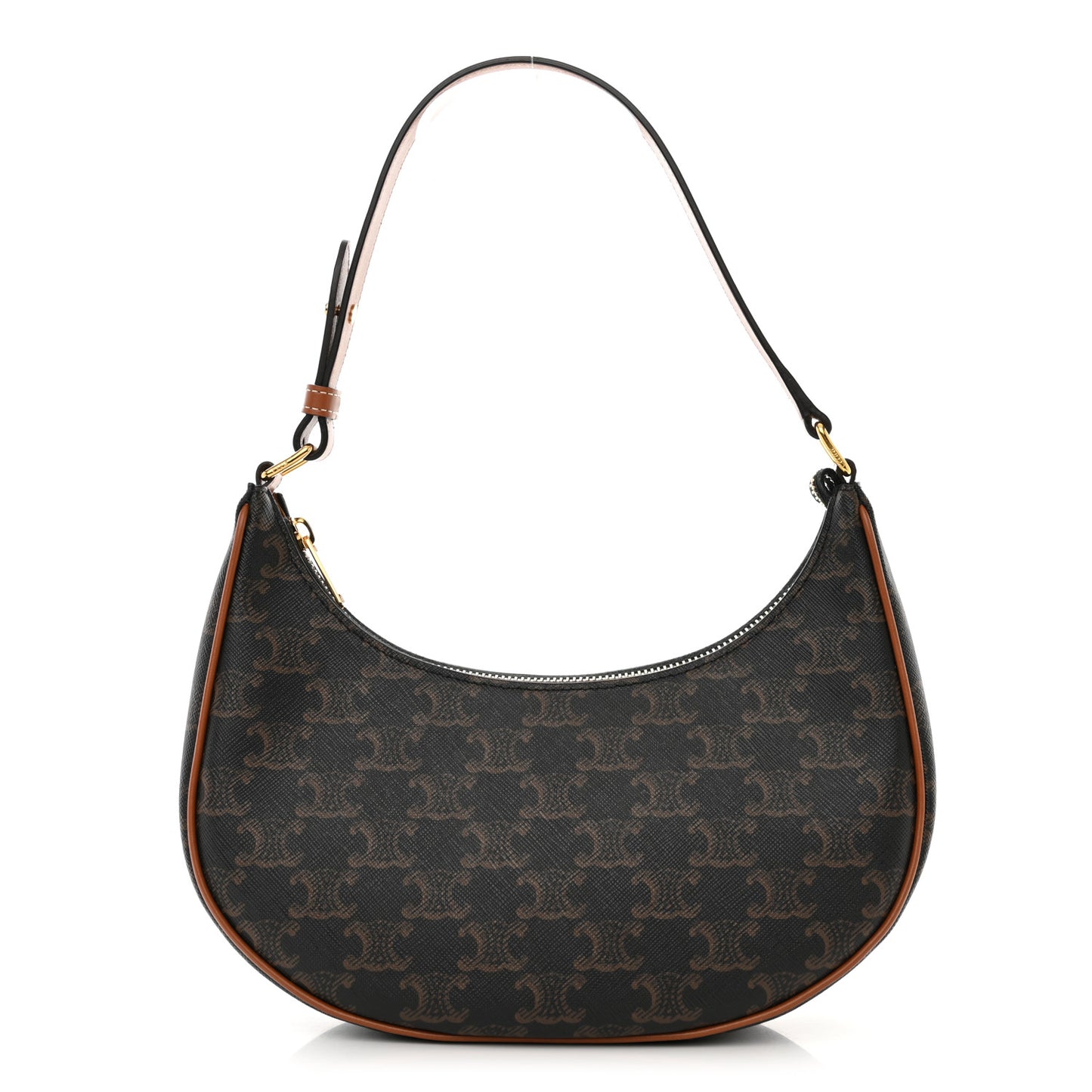 Triomphe Canvas Calfskin Ava Shoulder Bag Tan