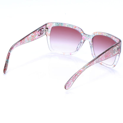 Chanel Acetate Multicolor Tweed CC Sunglasses 5220 Pink 2 of 5