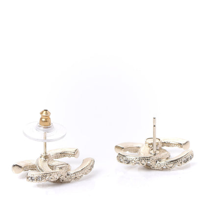Chanel Crystal CC Earrings Gold 3 of 5