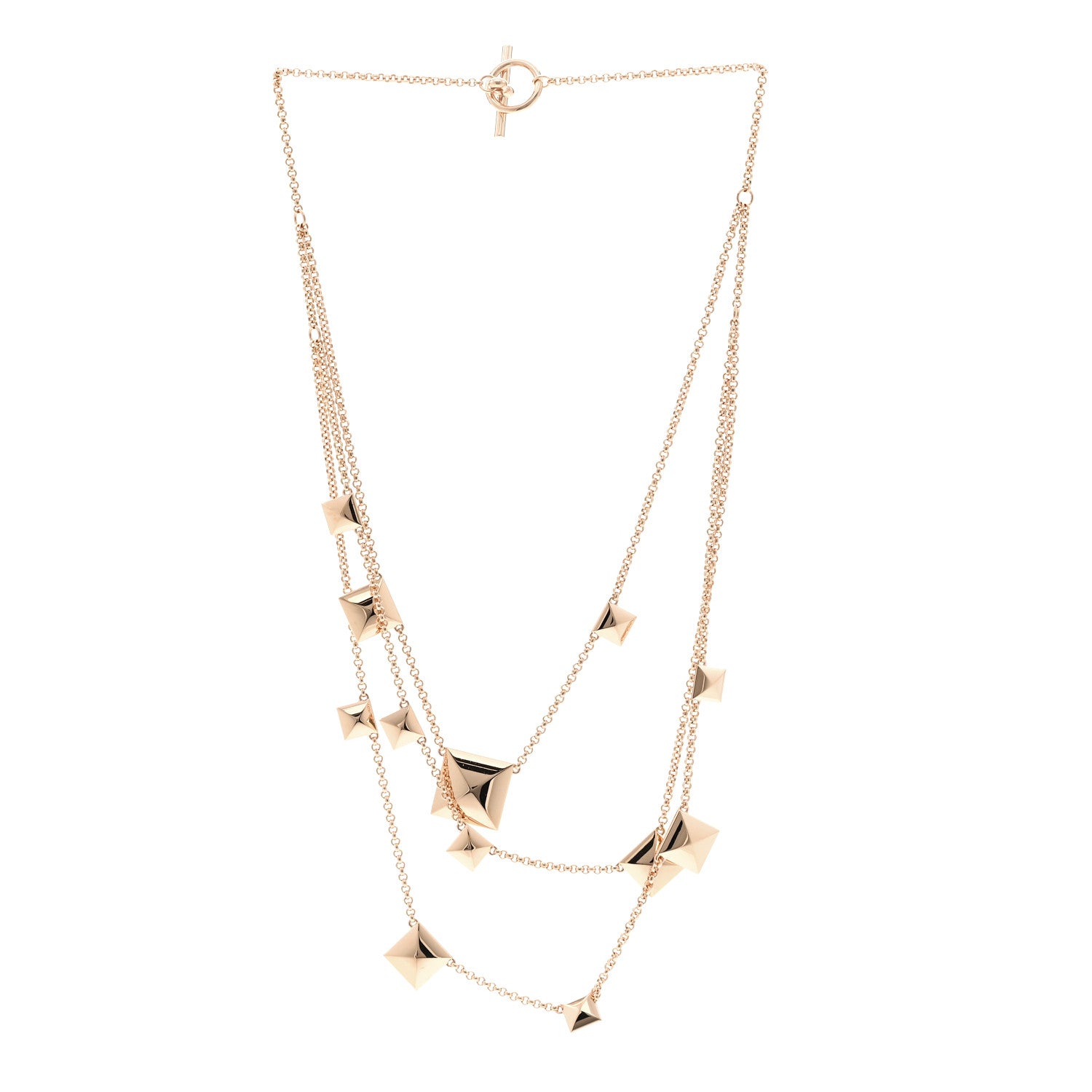 Hermes 18K Rose Gold Clou d'H Necklace 3 of 5
