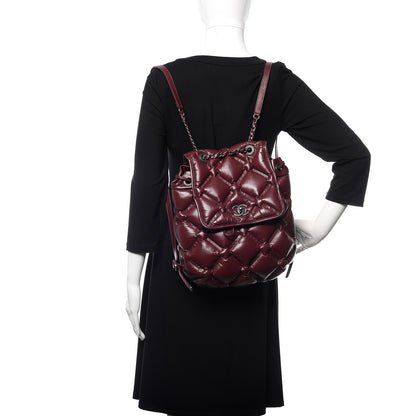 Chanel Calfskin Quilted Chesterfield Backpack Burgundy 2 of 14