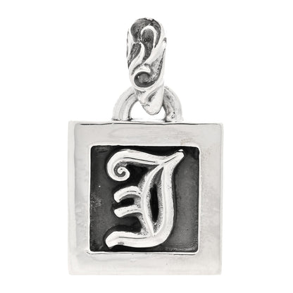 Chrome Hearts Sterling Silver Framed Letter J Block Pendant 1 of 3