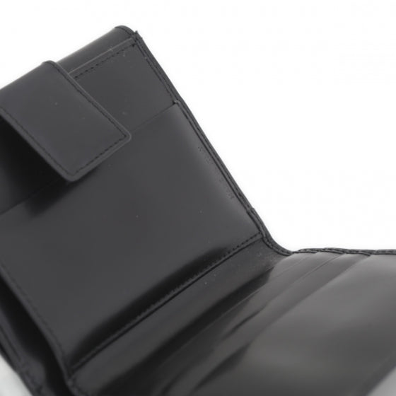 Spazzolato French Flap Wallet Black