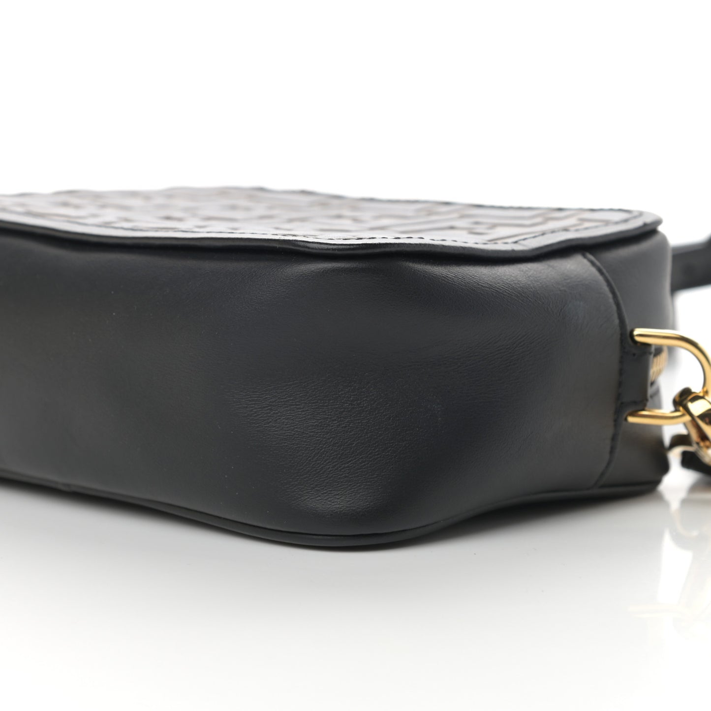 Vitello Century Bi-Color FF 1974 Embossed Mini Camera Case Maya Black