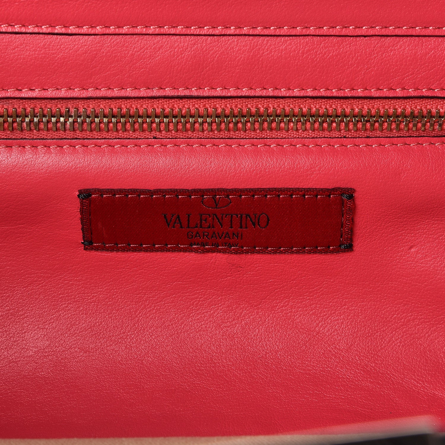 Valentino Garavani Vitello Small Rockstud Tote Deep Rose 6 of 9