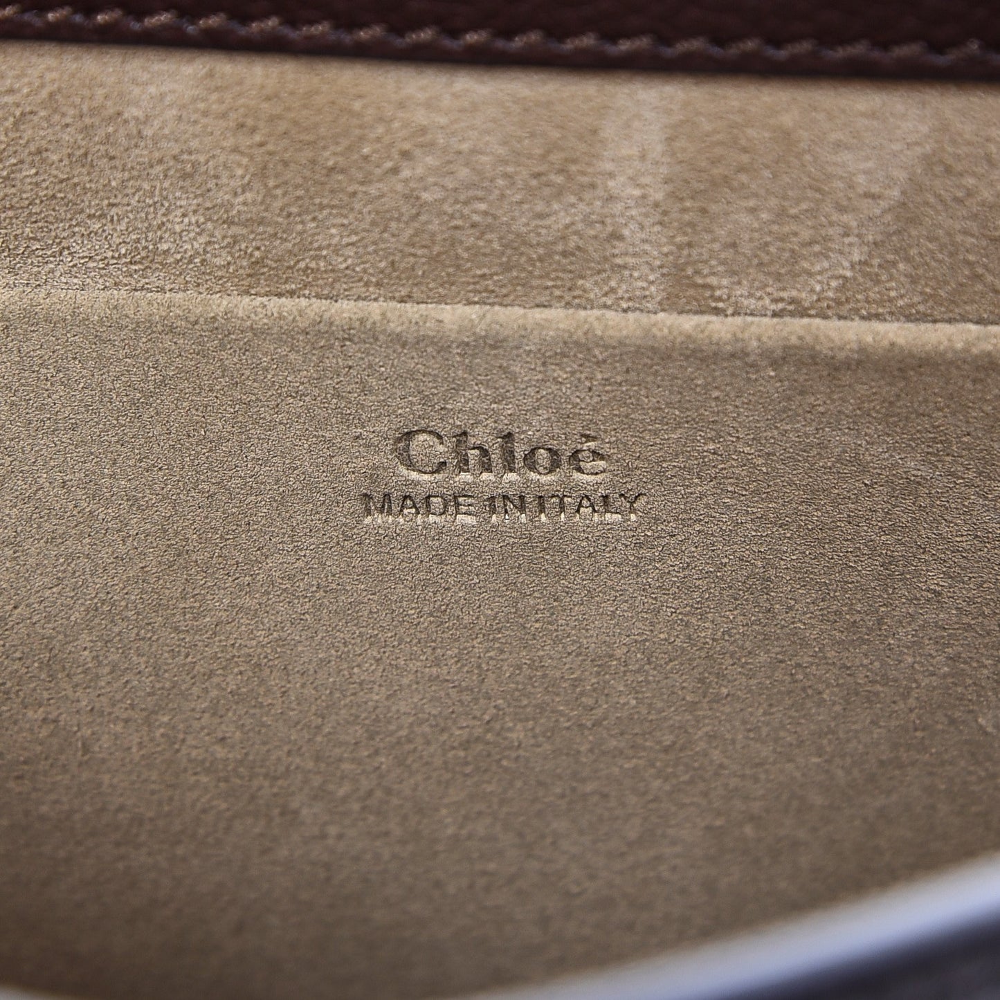 Calfskin Suede Medium Nile Bracelet Bag Carbon Brown