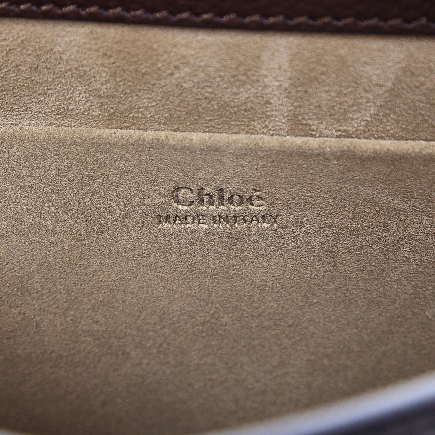 Chloe Calfskin Suede Medium Nile Bracelet Bag Carbon Brown 7 of 9