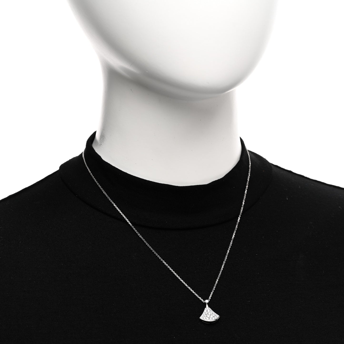 18K White Gold Diamond Divas' Dream Pave Necklace