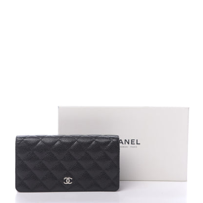 Chanel Caviar Quilted Yen Wallet Black 9 of 9