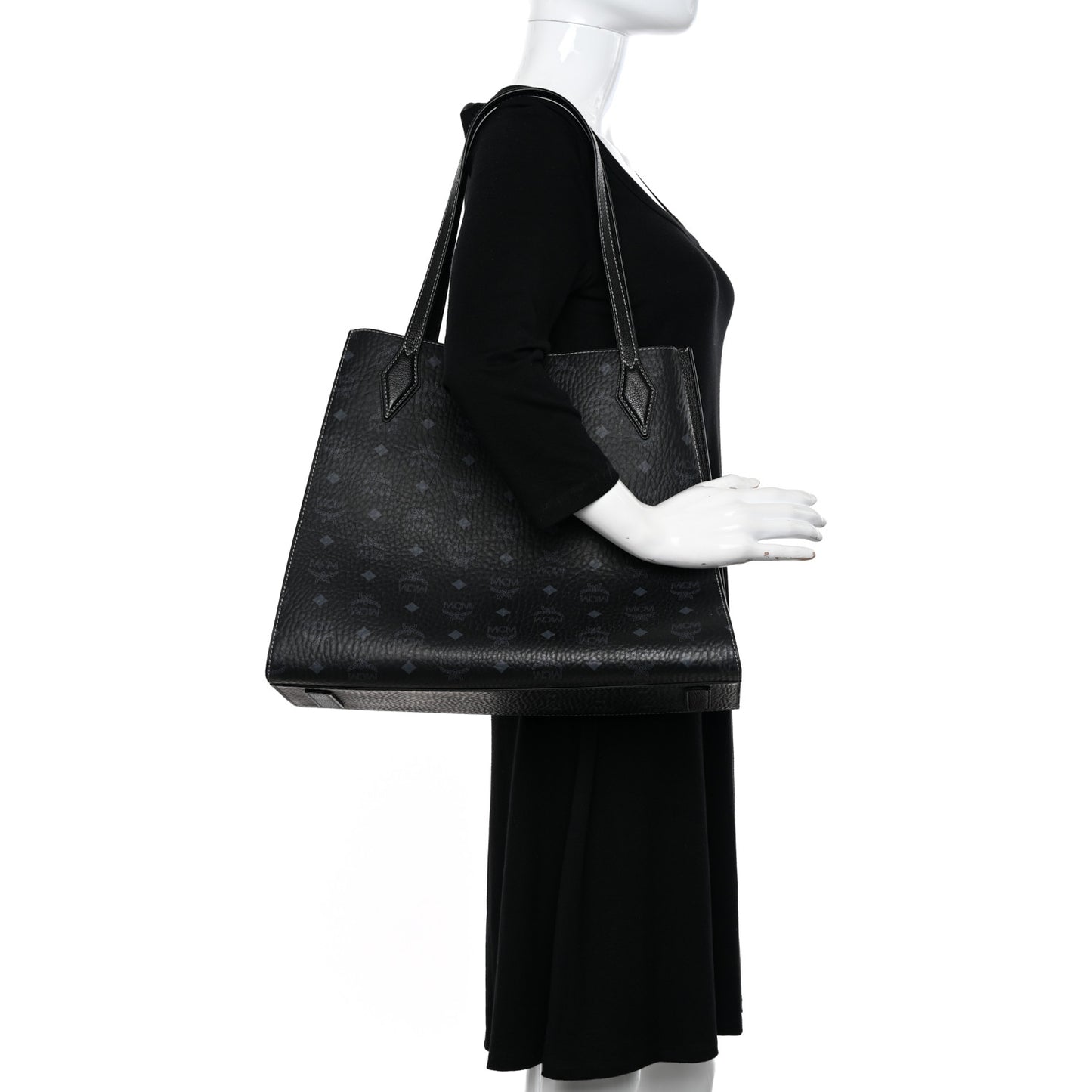 Visetos Medium Luisa Shopper Tote Black