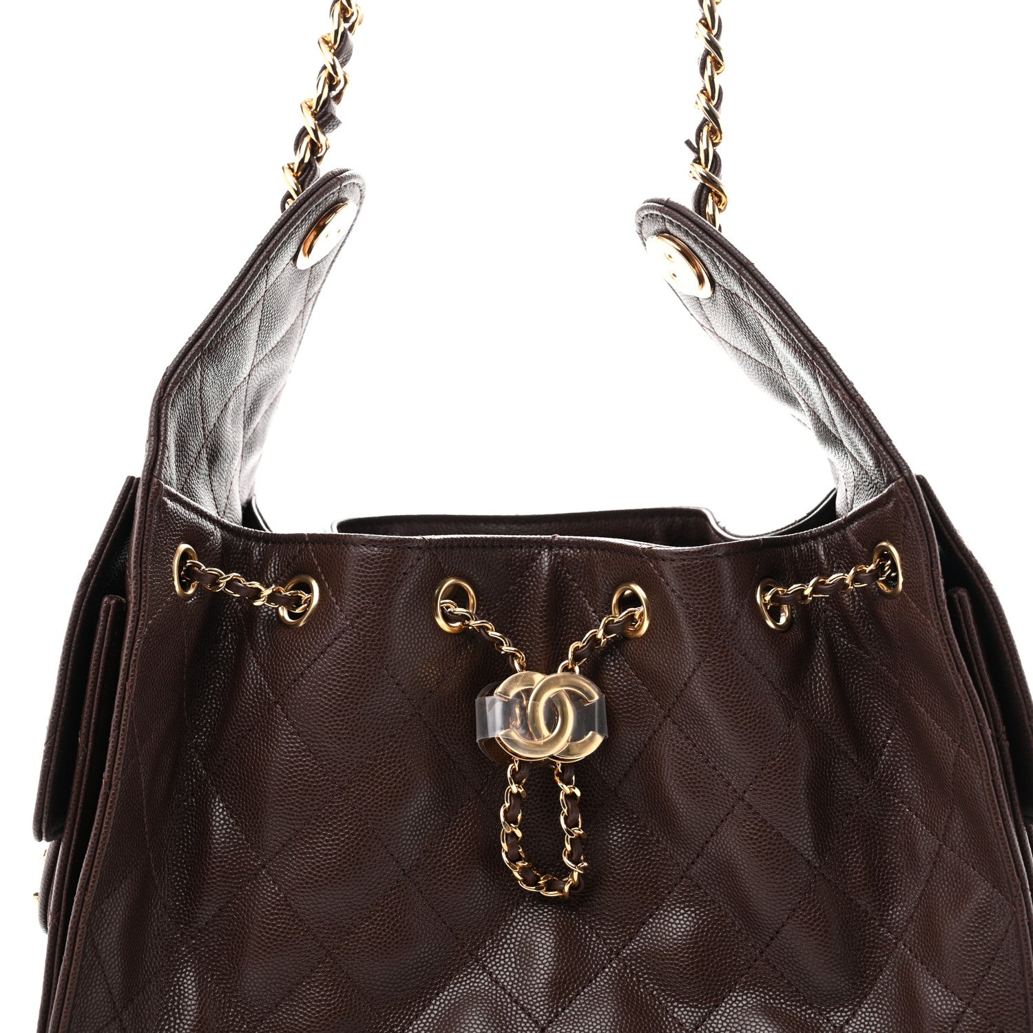 Chanel Caviar Quilted Small Chanel 25 Handbag Dark Brown 7 of 10