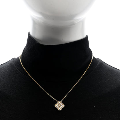 Van Cleef & Arpels 18K Yellow Gold Diamond Vintage Alhambra Pendant Necklace 2 of 4