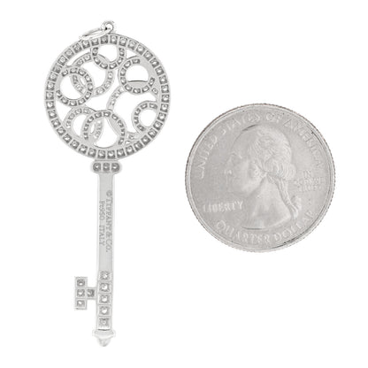 Tiffany Platinum Diamond Bubbles Key Pendant 2 of 4