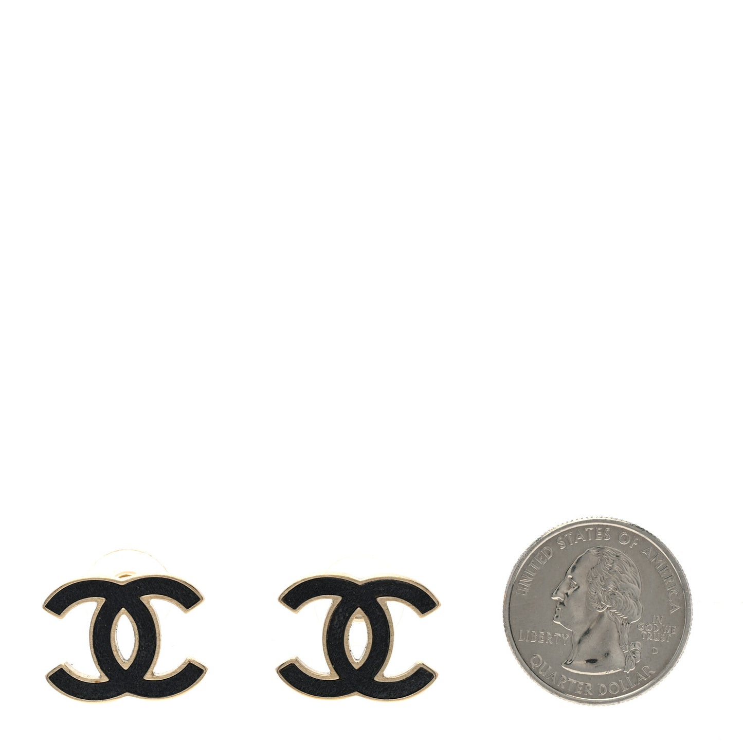 Lambskin CC Earrings Black