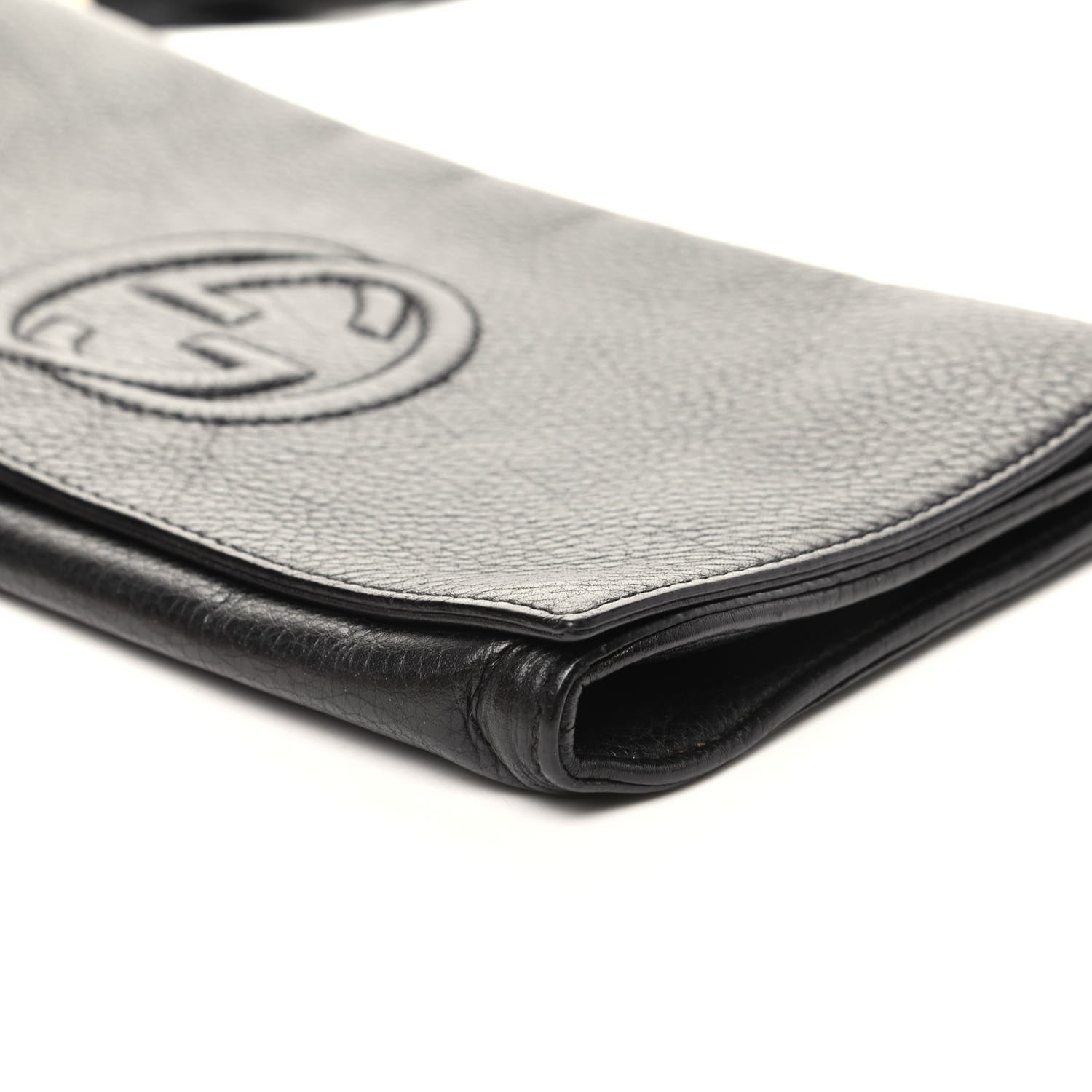 Gucci Pebbled Calfskin Medium Soho Clutch Black 9 of 9