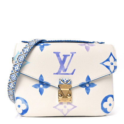 Louis Vuitton Monogram Giant By The Pool Pochette Metis MM Blue 1 of 9