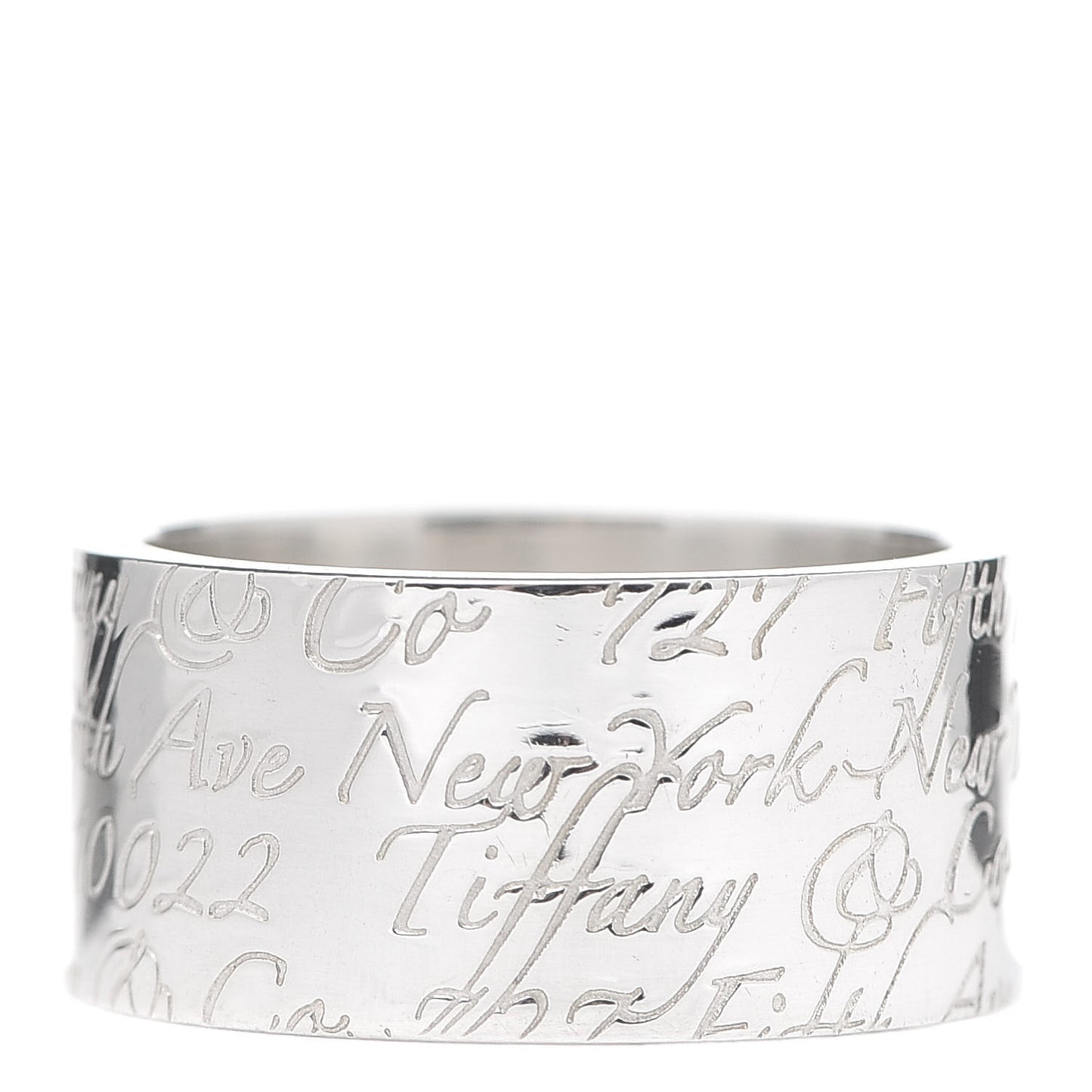 Sterling Silver 10mm Notes Wide Ring 54 7