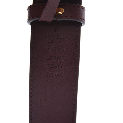 Gucci Calfskin Zumi 30mm Belt 90 36 Vintage Bordeaux 6 of 6