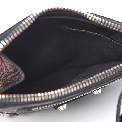 Balenciaga Agneau Arena Classic Silver Hardware Mini Pouch Black 5 of 7