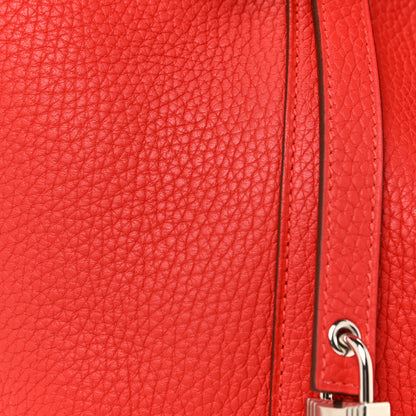 Hermes Taurillon Clemence Picotin Lock 18 PM Rouge De Coeur 7 of 10