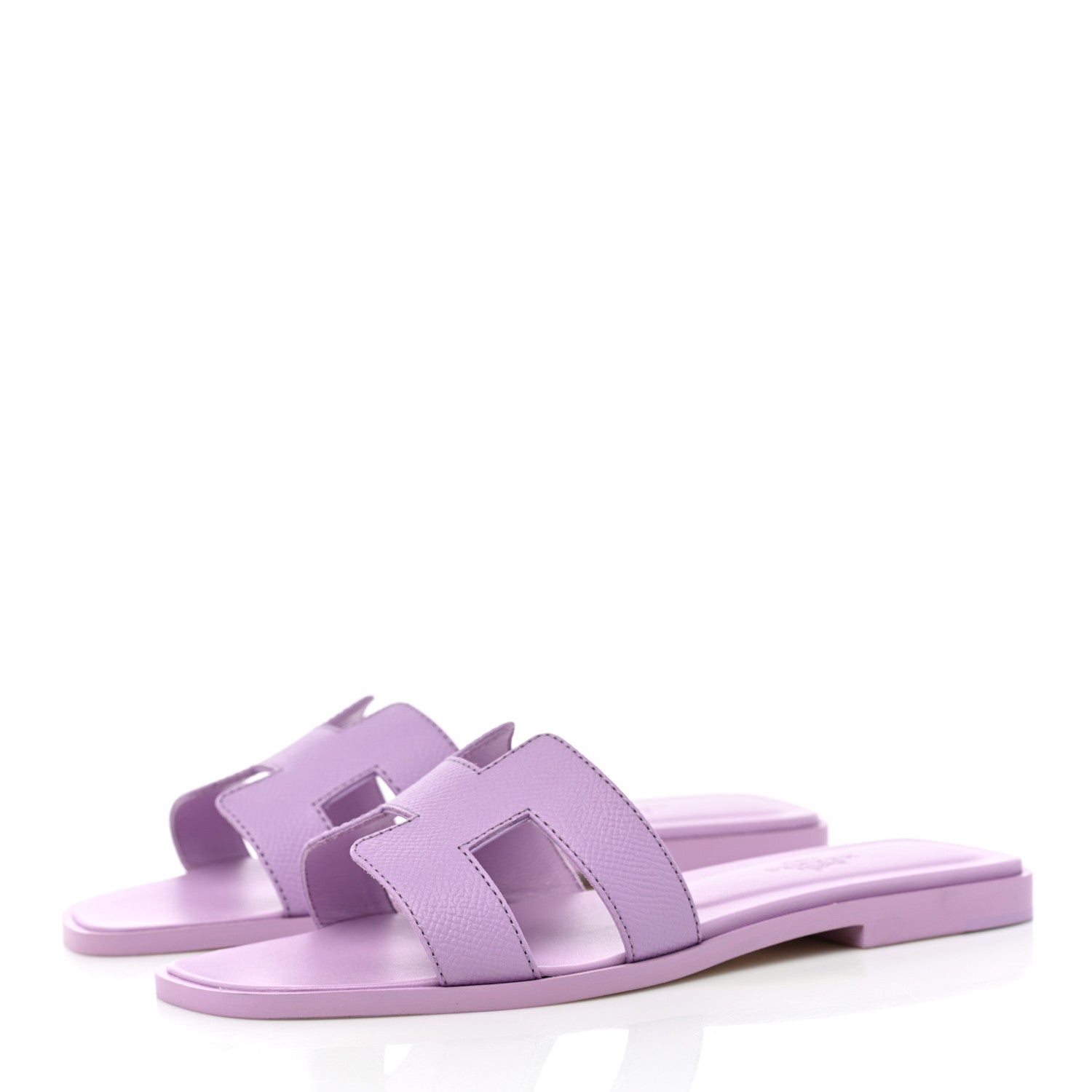 Hermes Box Calfskin Oran Sandals 36 Violet Amethyst 3 of 8
