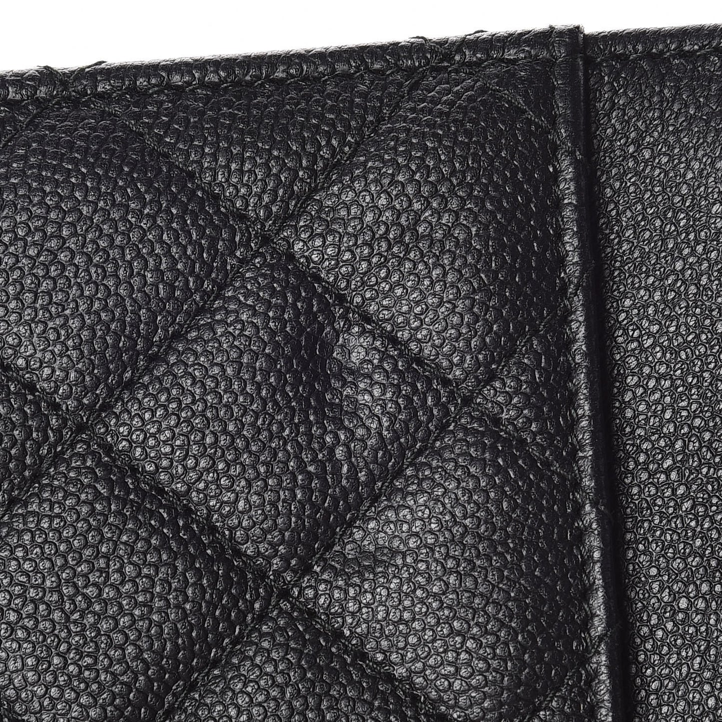 Caviar Quilted Boy Wallet On Chain WOC Black