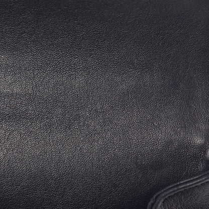 Saint Laurent Sheepskin Matelasse Chevron Monogram Large College Satchel Deep Marine 8 of 10