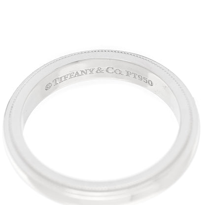 Tiffany Platinum 3mm Milgrain Wedding Band Ring 45 3.25 4 of 4