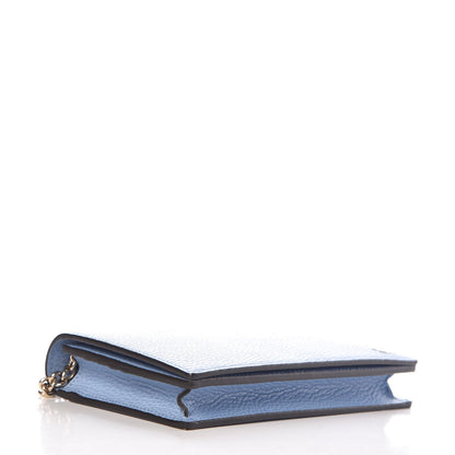 Gucci Dollar Calfskin Medium Betty Chain Wallet Mineral Blue 4 of 8