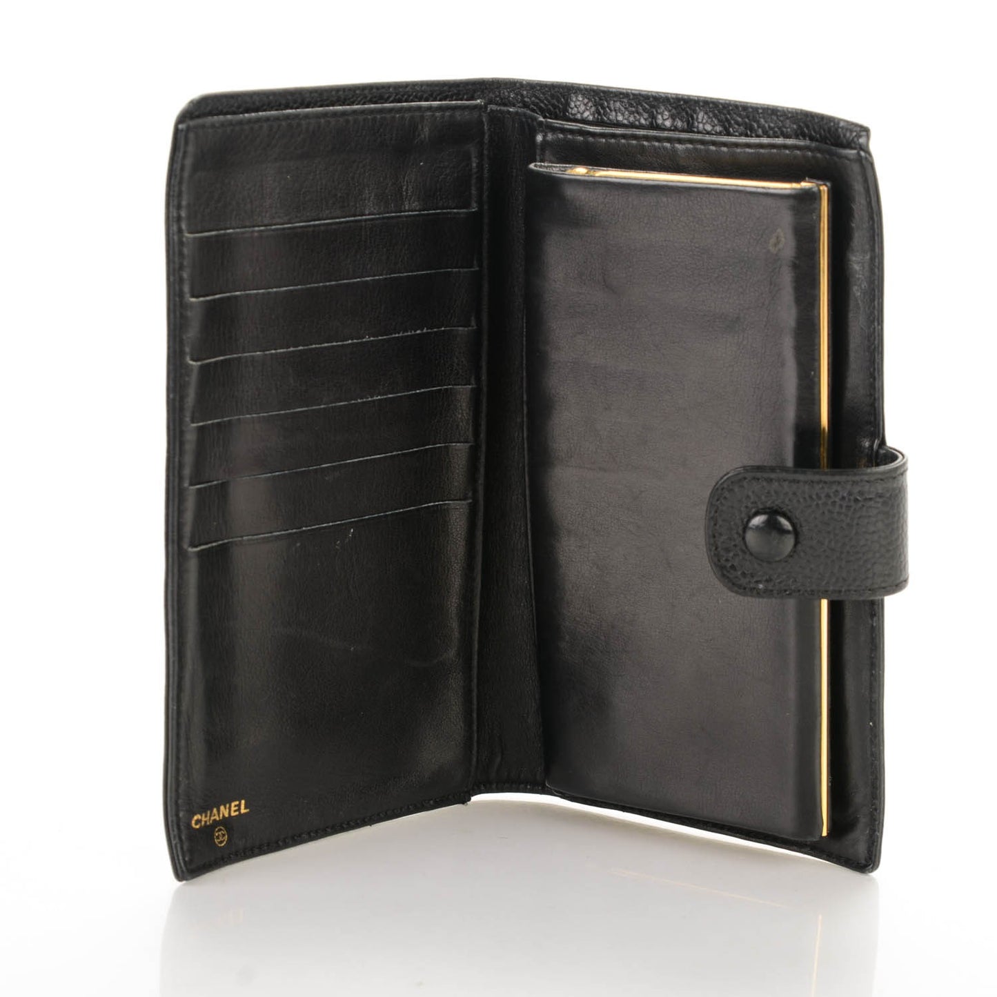 Caviar Timeless CC French Wallet Black
