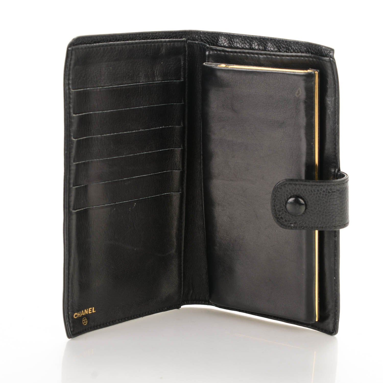 Chanel Caviar Timeless CC French Wallet Black 5 of 8