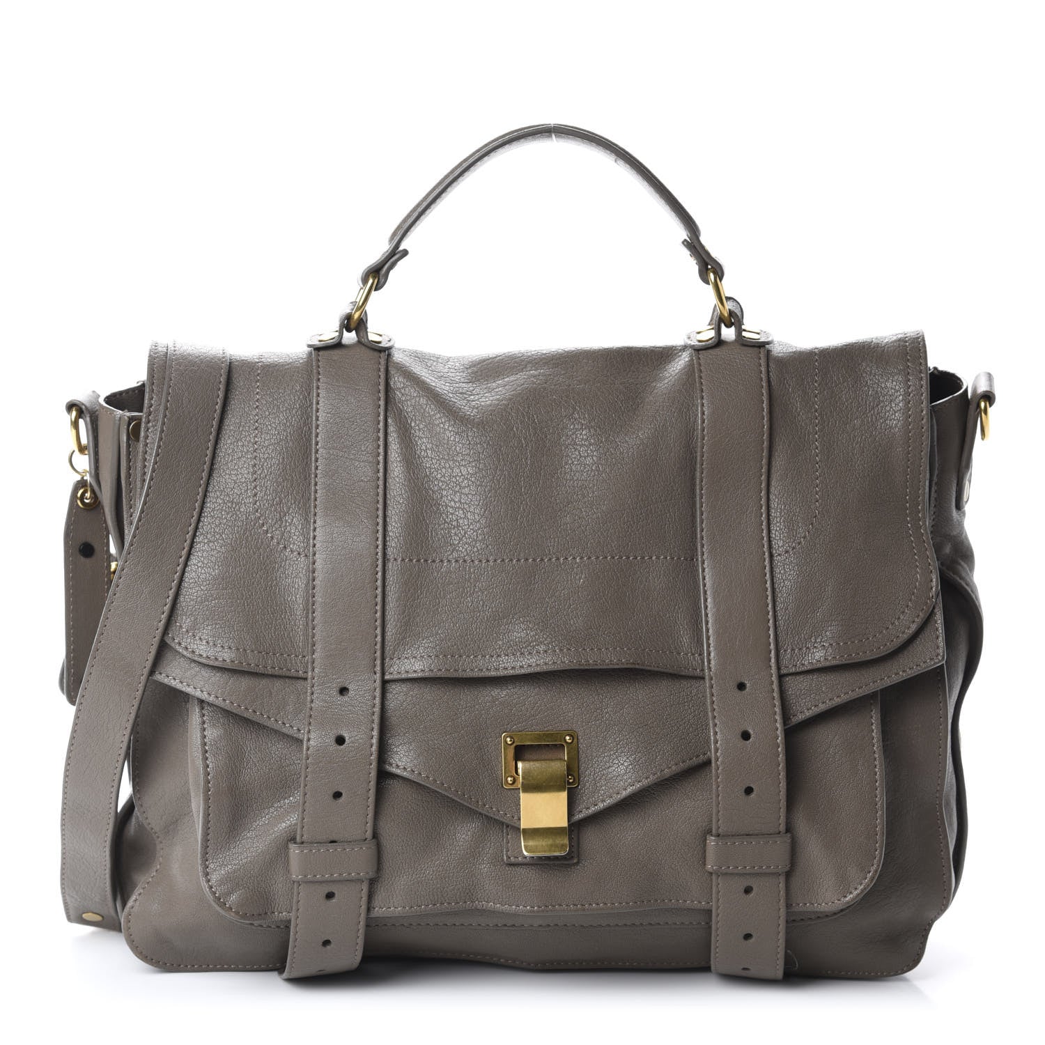 Proenza Schouler Lambskin Medium PS1 Satchel Smoke 1 of 12