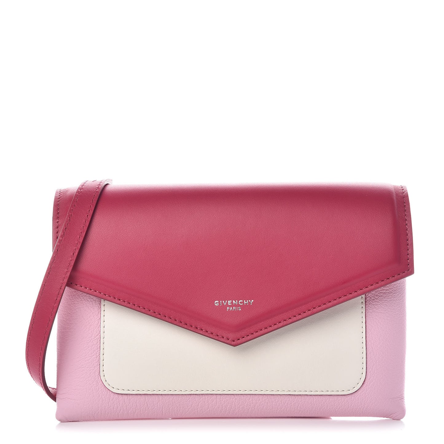 Calfskin Duetto Crossbody Bag Bright Pink