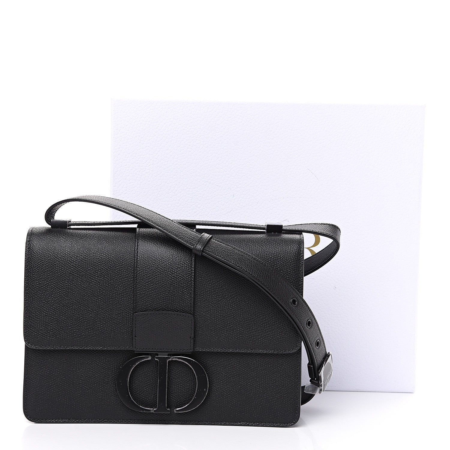 Christian Dior Ultra Matte Grained Calfskin 30 Montaigne Flap Bag Black 8 of 8