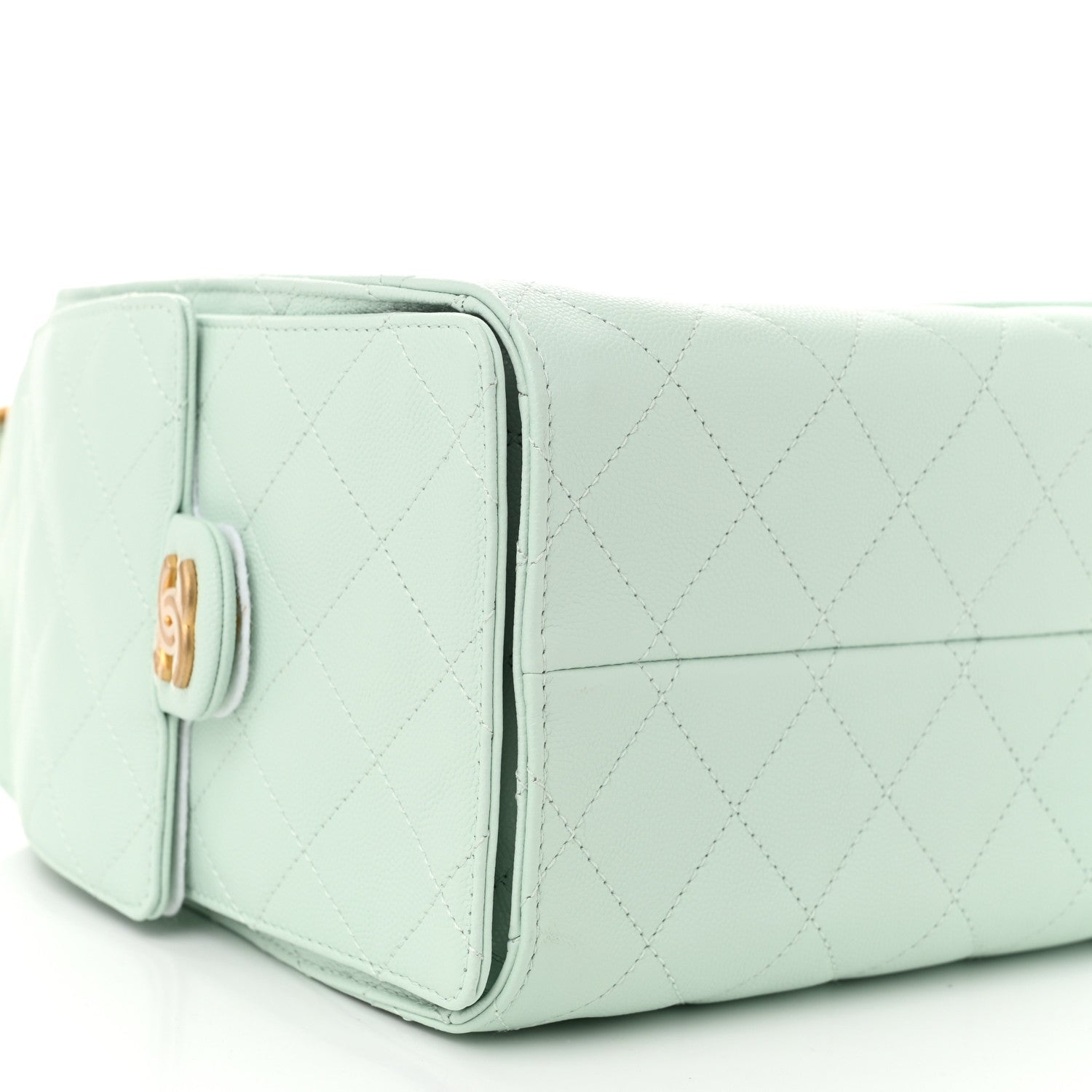 Chanel Caviar Quilted Small Chanel 25 Handbag Light Green 9 of 11