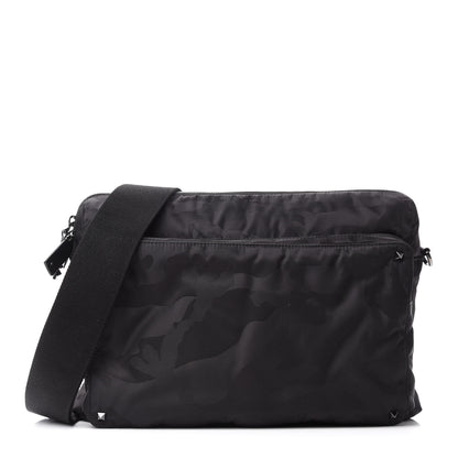 Valentino Garavani Nylon Camouart Messenger Black 1 of 9