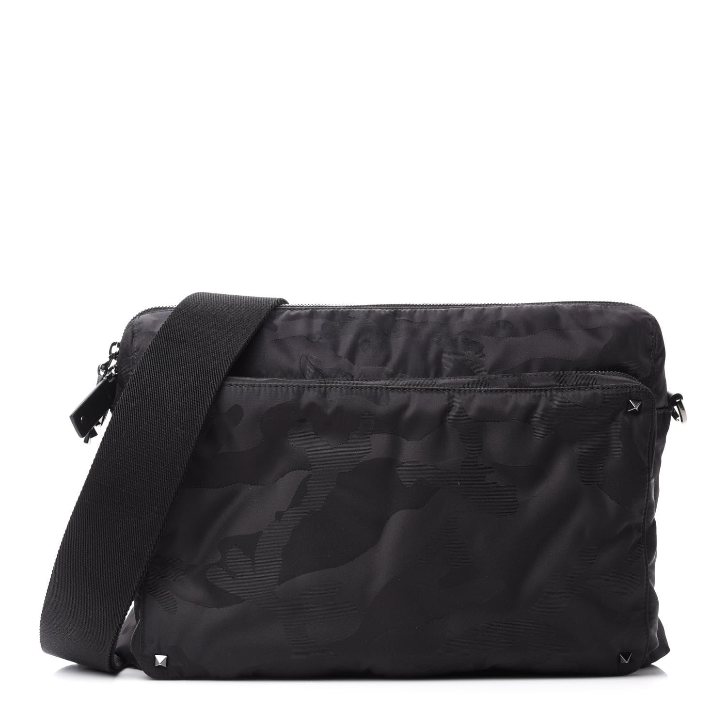 Valentino Garavani Nylon Camouart Messenger Black 1 of 9