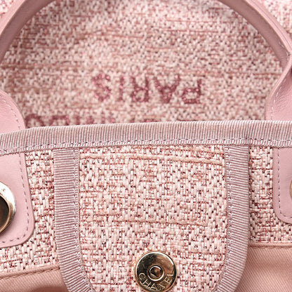 Chanel Straw Lurex Large Deauville Tote Pink 19 of 19